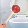 Cabilock 2-Piece Rubber Toilet Plungers with Wooden Handles, Suction-Cup Drain Cleaners for Kitchen and Bathroom Clogs, Home and Office view 4