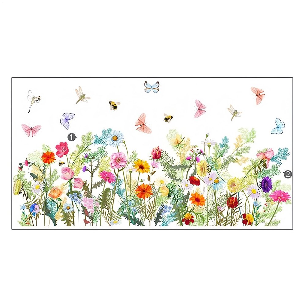 Removable Floral Window Decals