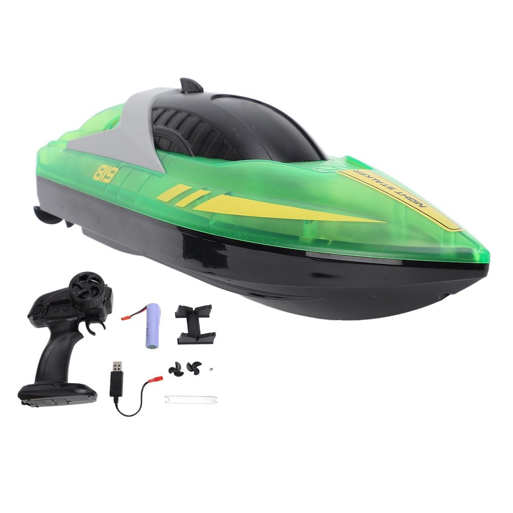 BOROCO RC Boat with Dual Motors and LED Lights