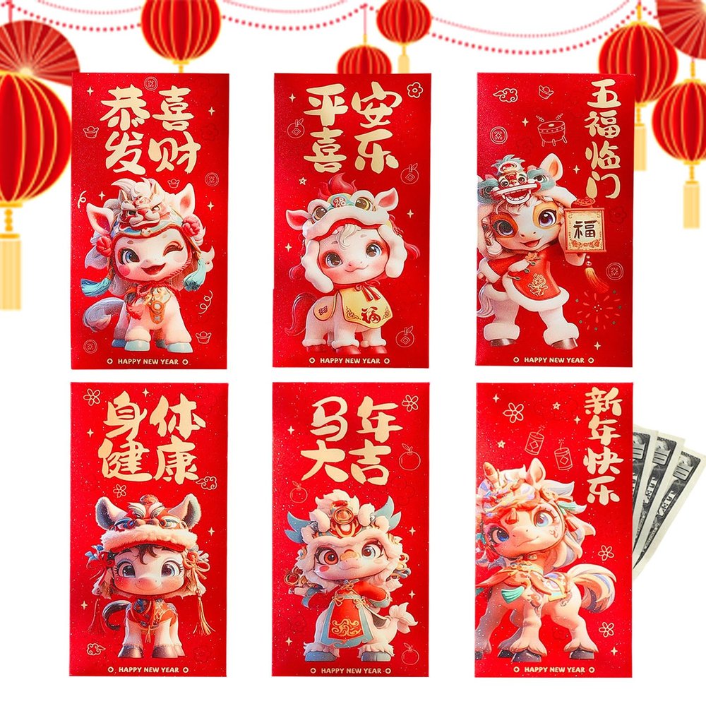 Red Envelopes for Chinese New Year, Year of the Horse