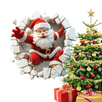 Christmas Window Stickers - PVC Decorative Santa Claus
