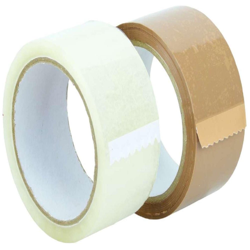 Stage Tape 2 Roll Package Tape 66 m x 48 mm Brown & Transparent