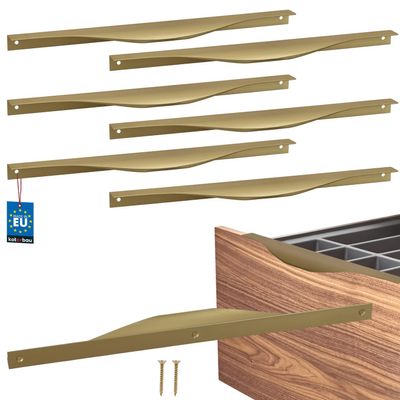 KOTARBAU 6-Piece Cabinet Handle Set, 320/340 mm, Matte Gold, ZnAl