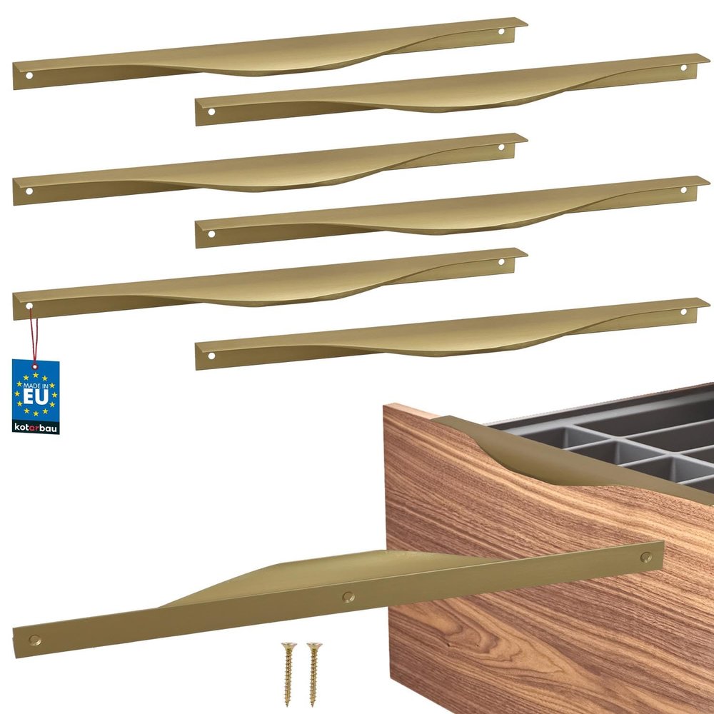 KOTARBAU 6-Piece Cabinet Handle Set, 320/340 mm, Matte Gold, ZnAl