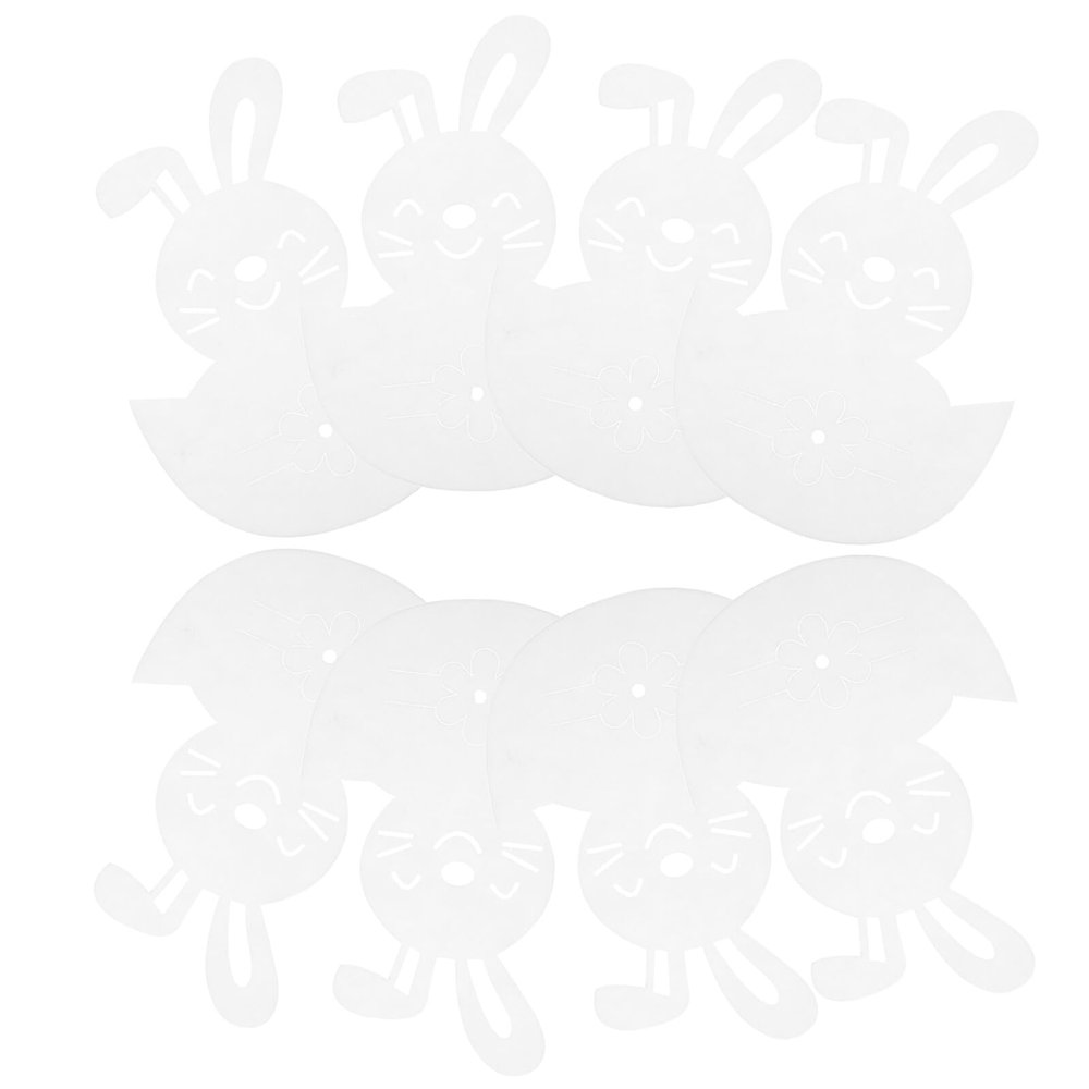 HOMSFOU 8-Piece Felt Cutlery Holders in Bunny Shape