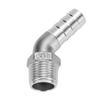 45-Degree Elbow Fitting, Stainless Steel Pipe Fitting, Male to Hose Barb view 1