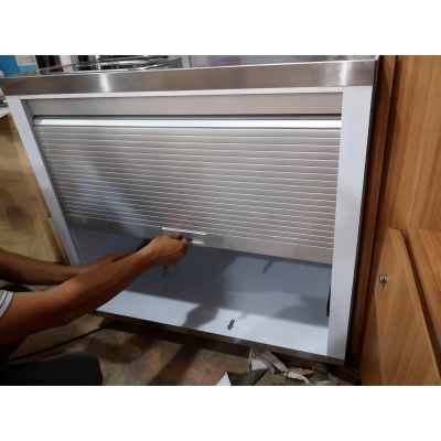 Retractable Roll-Up Door Set for Cabinets