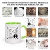 LAYEHDF Ceramic Coffee Mug, Cinema Filmstrip Design, 11 oz/320 ml, Green view 3