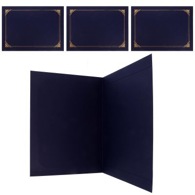 HOMOCONO 4-Pack Paper Certificate Folders, Simple Design