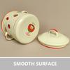 Vintage Enameled Small Cooking Pot with Lid, 1.2 L, Retro Style view 4