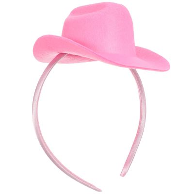 Pink Small Cowboy Hat Headband for Women