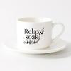 Novel Ceramic Coffee Cup with Saucer, 6 oz/175 ml view 1