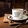 Novel Ceramic Coffee Cup with Saucer, 6 oz/175 ml view 4