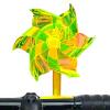 Motorcycle Windmill - 3.14 Inch LED Illuminated view 1