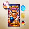 JuNa-Experten 12 Bowling Birthday Party Invitations for Kids view 2
