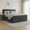 A&J MöbelLand RALF Box Spring Bed 140 x 200 cm with Storage, Topper and H3 Bonell Mattress, Dark Gray view 1