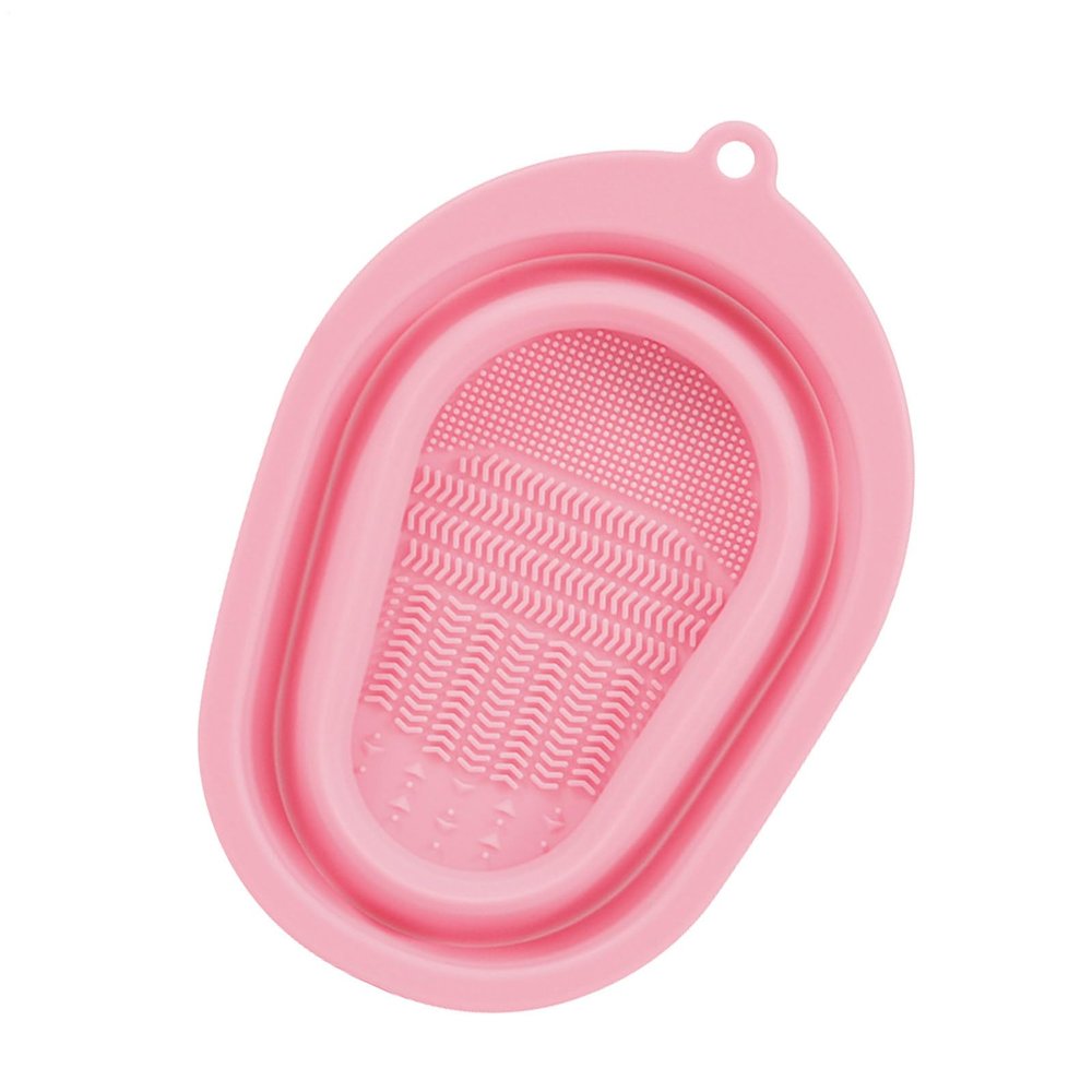 Silicone Makeup Brush Cleaning Mat - Foldable Cleaning Bowl