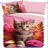 Good Morning Kadi Children's Reversible Renforcé Bedding Set, Pink, 135 x 200 cm + 80 x 80 cm view 1