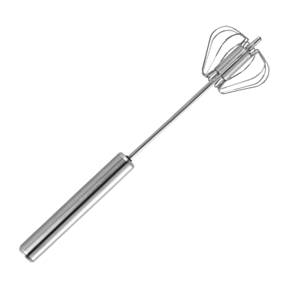 Stainless Steel Egg Whisk - Semi-Automatic Hand Mixer