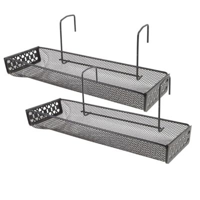 LIFKICH Black Iron Hanging Shelf for Office and Balcony