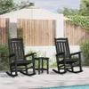 RMIHSJG 2-Piece Black Rocking Chair Set, 92 x 70 x 108 cm view 1