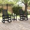 RMIHSJG 2-Piece Black Rocking Chair Set, 92 x 70 x 108 cm view 3
