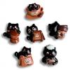 BAUCH 6-Piece Black Cat Design Magnets view 1