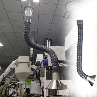 Generic Flexible Smoke Extraction Hose for 2" to 8" Pipes, 1.5 m/4.9 ft, with Removable Hood, 160 mm ID