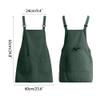 BDKMMS Sleeveless Waterproof Smock Apron with 3 Pockets view 4