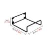 Wall-Mounted Pillow Storage Stand, U-Shaped Black Holder for 20 Pillows view 3