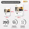 A4 Paper 250 gsm, Heavyweight Paper for Invitations, Cards and Special Projects, 210 x 297 mm, Compatible with Laser and Inkjet Printers – SIDI (250 gsm, 250 Sheets) view 2