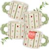 4-Piece Set of Strawberry-Decorated Porcelain Coffee Mugs, 340 ml view 1