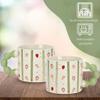 4-Piece Set of Strawberry-Decorated Porcelain Coffee Mugs, 340 ml view 3