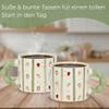 4-Piece Set of Strawberry-Decorated Porcelain Coffee Mugs, 340 ml view 4