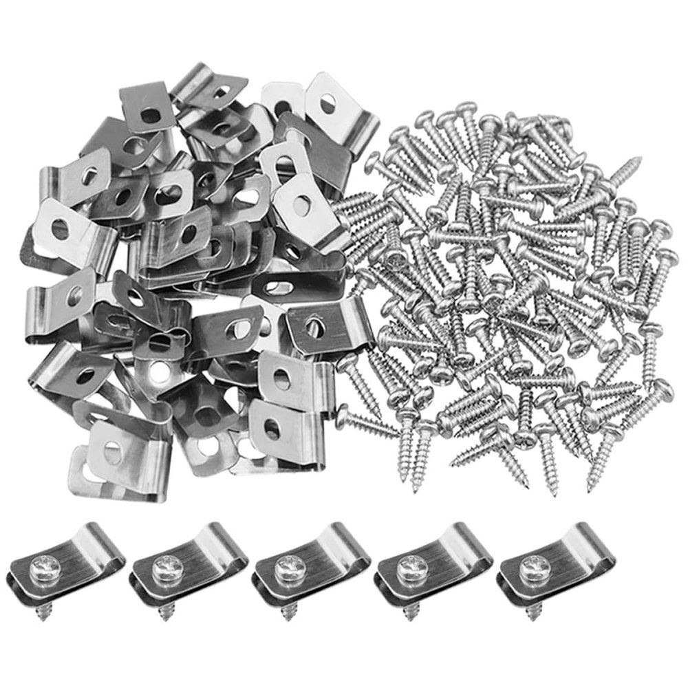 Wire Fence Clips, 200-Piece Stainless Steel Set