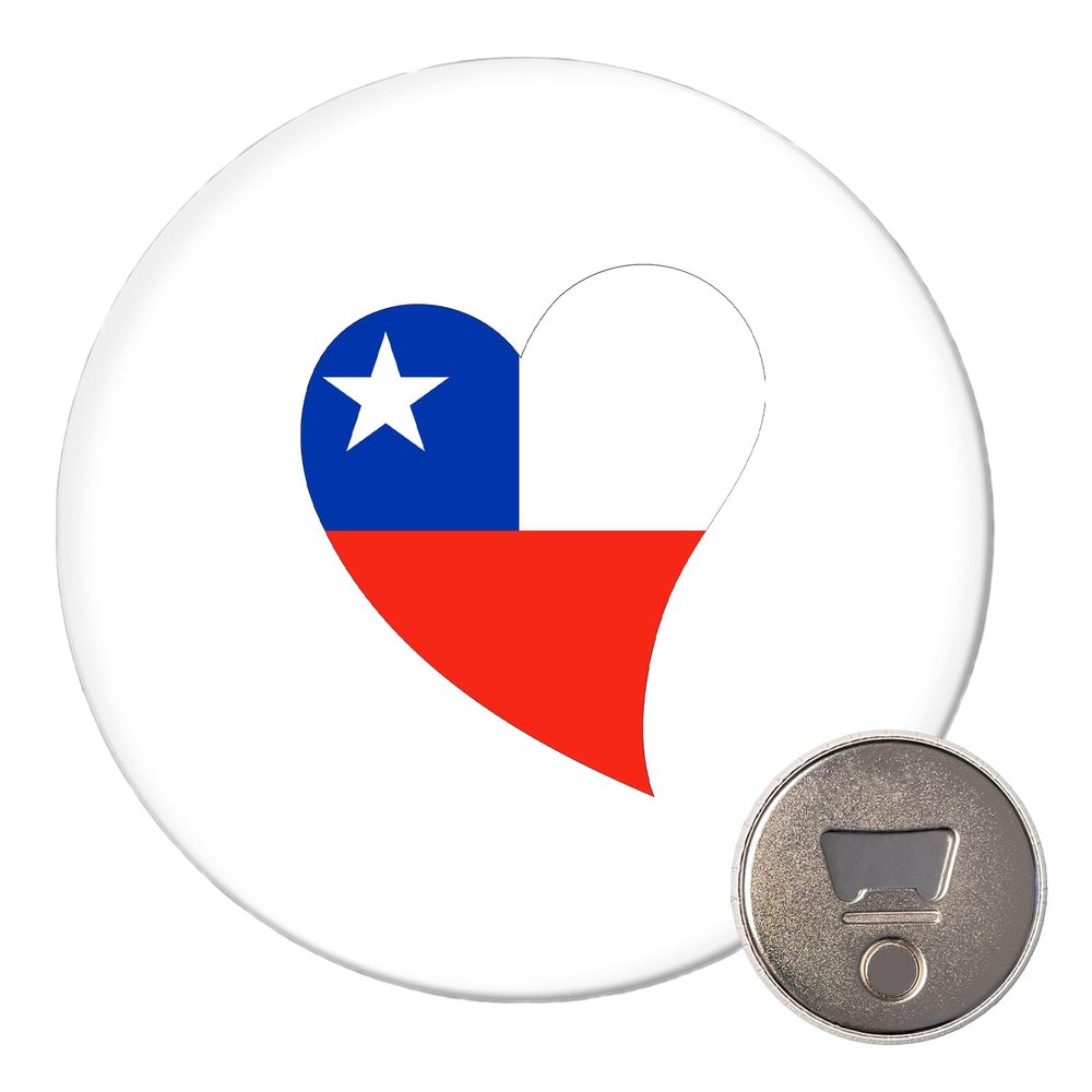 Chile Flag Heart Magnet 59mm