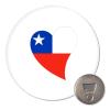 Chile Flag Heart Magnet 59mm view 1