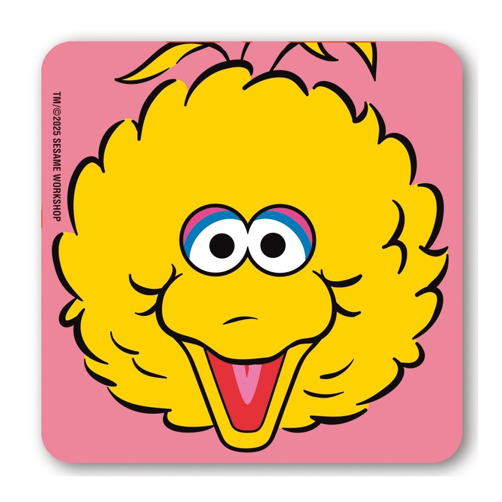 Logoshirt Sesame Street | Bibo | Big Bird | Coaster | Cork | 10x10cm