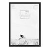 Infantasie “N20” Picture Frame 36 x 107 cm, Handmade to Order, Matte Black, Slim 20 mm MDF Wood Frame with Acrylic Glass, Backing and Hangers view 1