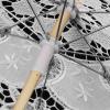 Cocoarm Vintage Lace Parasol, Handmade Wedding and Photo Shoot Accessory, Wooden Handle, White view 3