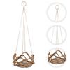 MOBUTOFU PU Leather Hanging Plant Pot Holder with Rope and Loop view 4