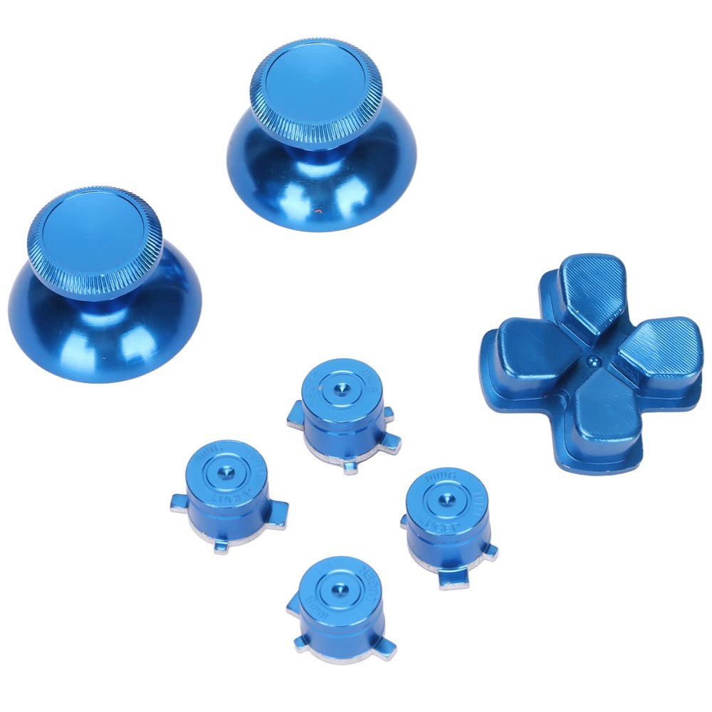 Acouto Metal ABXY and Joystick Buttons for PS5 Controller, Blue
