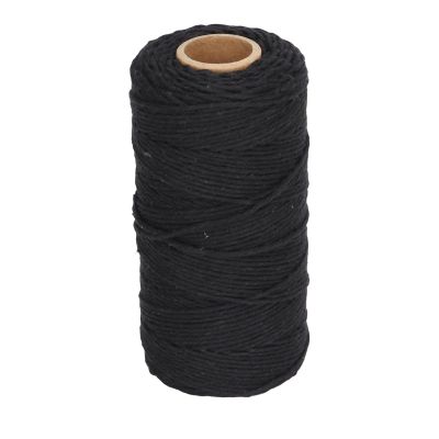 Zerodis Macrame Rope, Odorless Thick Rope for Tassel Crafts for Home Decoration (BLACK)