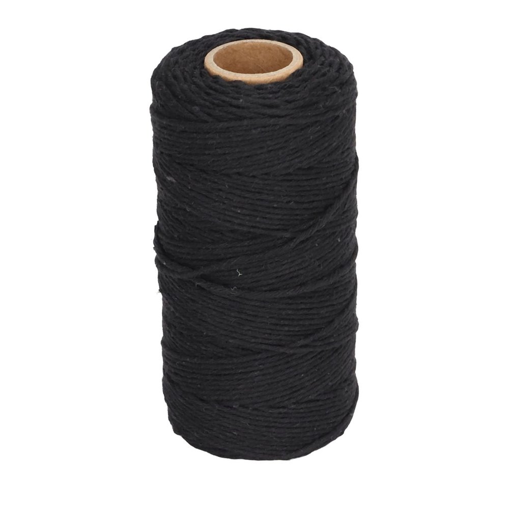 Zerodis Macrame Rope, Odorless Thick Rope for Tassel Crafts for Home Decoration (BLACK)