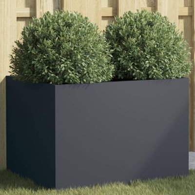 mtlskopl Anthracite Steel Planter 62 x 47 x 46 cm