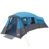 Mokuyary Family Tent with Blue Roof, 762 x 655 x 218 cm, Taffeta Camping Tent for Picnics, Hiking & Trekking view 2