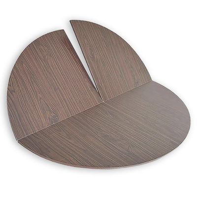 Round Folding Walnut Wood Table, 140 cm, Space-Saving Design