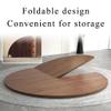Round Folding Walnut Wood Table, 140 cm, Space-Saving Design view 3