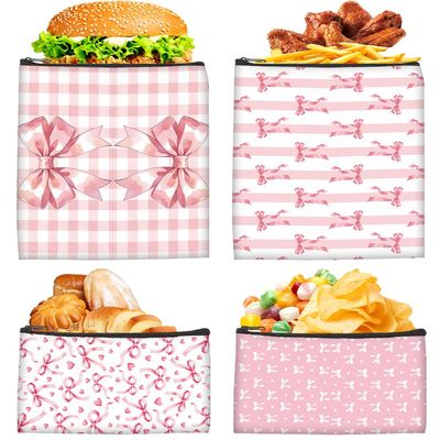 PRESSINART Reusable Sandwich Bags - 4 Pack, 4 Designs