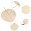 Handcrafted Bamboo Fan in Peach Shape view 3